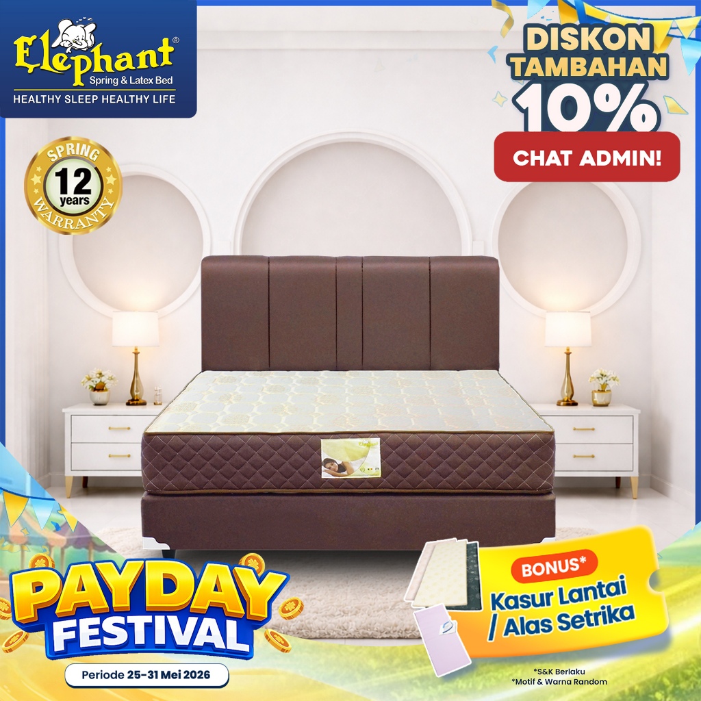 Set Springbed Rocky Elephant / Kasur Springbed Komplit