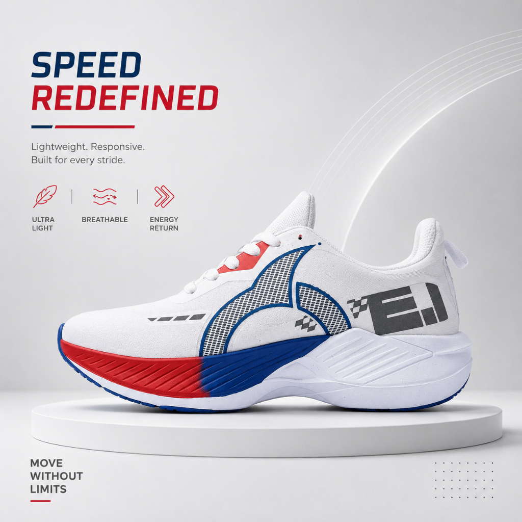 Ortuseight Hyperglide 3.0 Sepatu Running Premium Pria & Wanita Stylish Size 38-44 - Off White