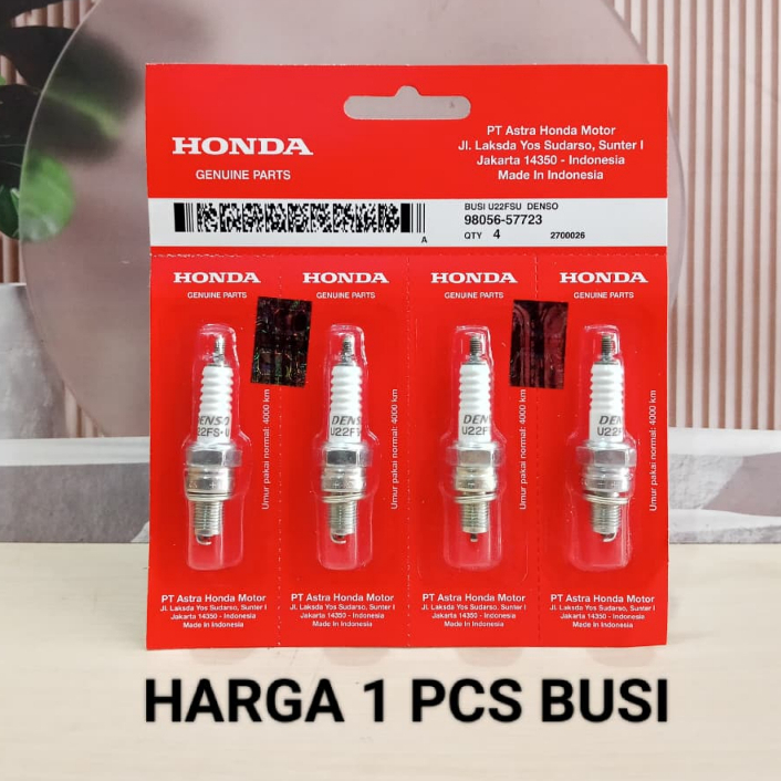 Busi U22 Pendek Busi Motor Supra, Supra X, Supra Fit, Revo, Vario, Beat Original ORI - 1 PCS