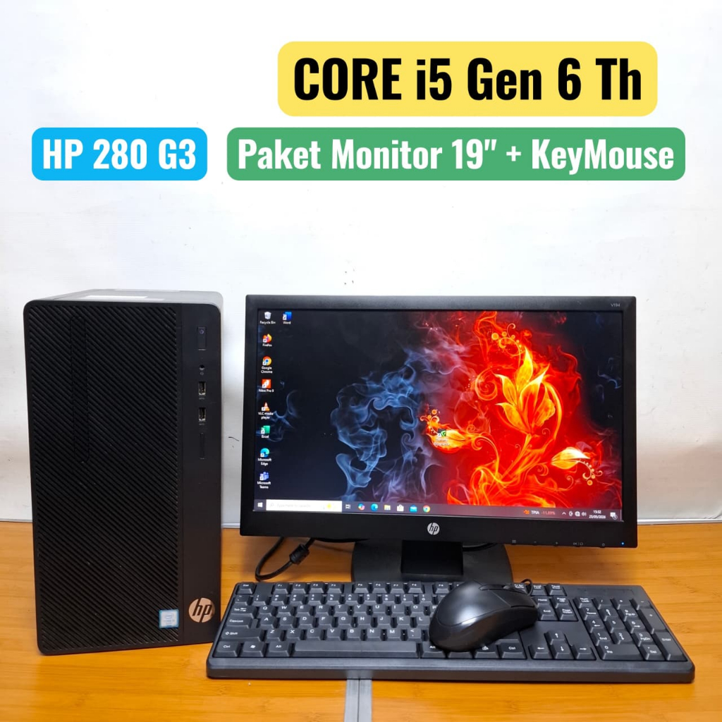 Paket Komputer Core i5 + Monitor 19in HP Berkualitas dan Bergaransi