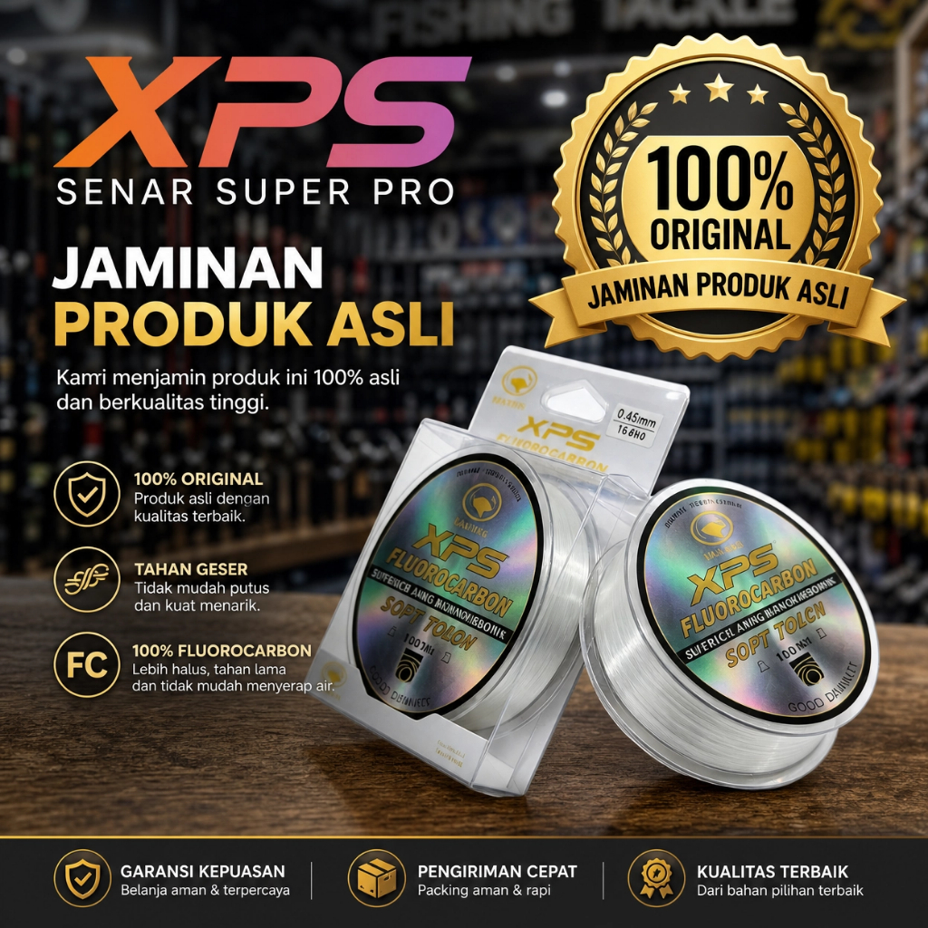 Senar Pancing Leader XPS FLUOROCARBON 0.16MM-0.60MM terlali murah 100M