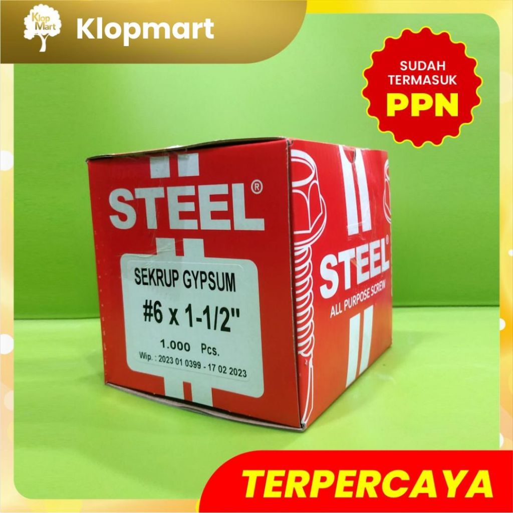 Steel Skrup Gypsum 4cm - 6x1-1/2" - Sekrup Per Dus