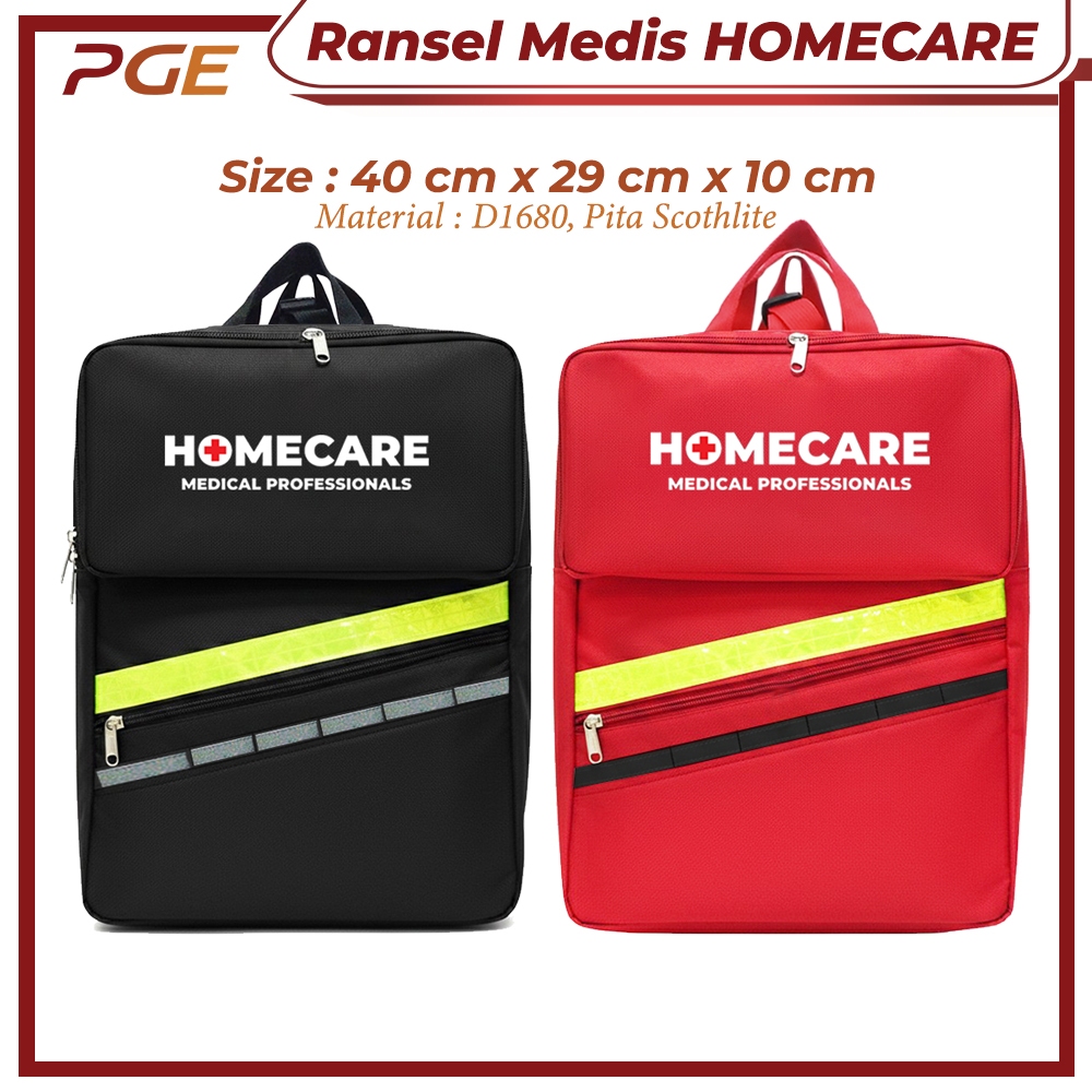 Ransel Medis Homecare Bag Tas Perlengkapan Medis Home Care Emergency Kit Tas P3K SAR Alat Kesehatan 
