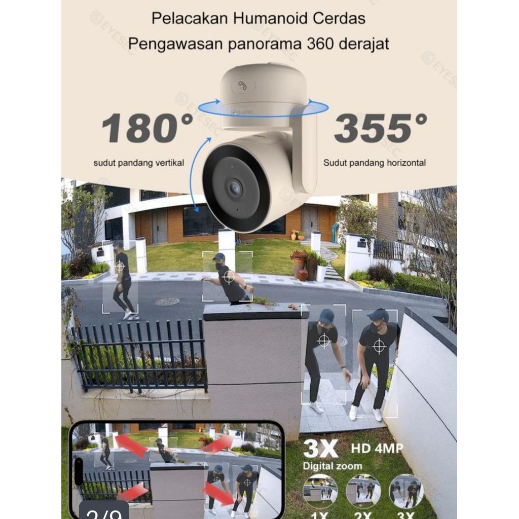 cctv eyesec indoor outdoor fullhd 3MP