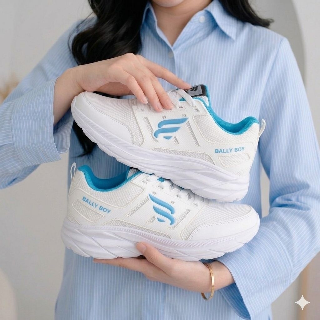 Sepatu ballyboy Wanita Putih Tosca Casual Sneakers Cewek Sepatu Olahraga Joging Santai Lari