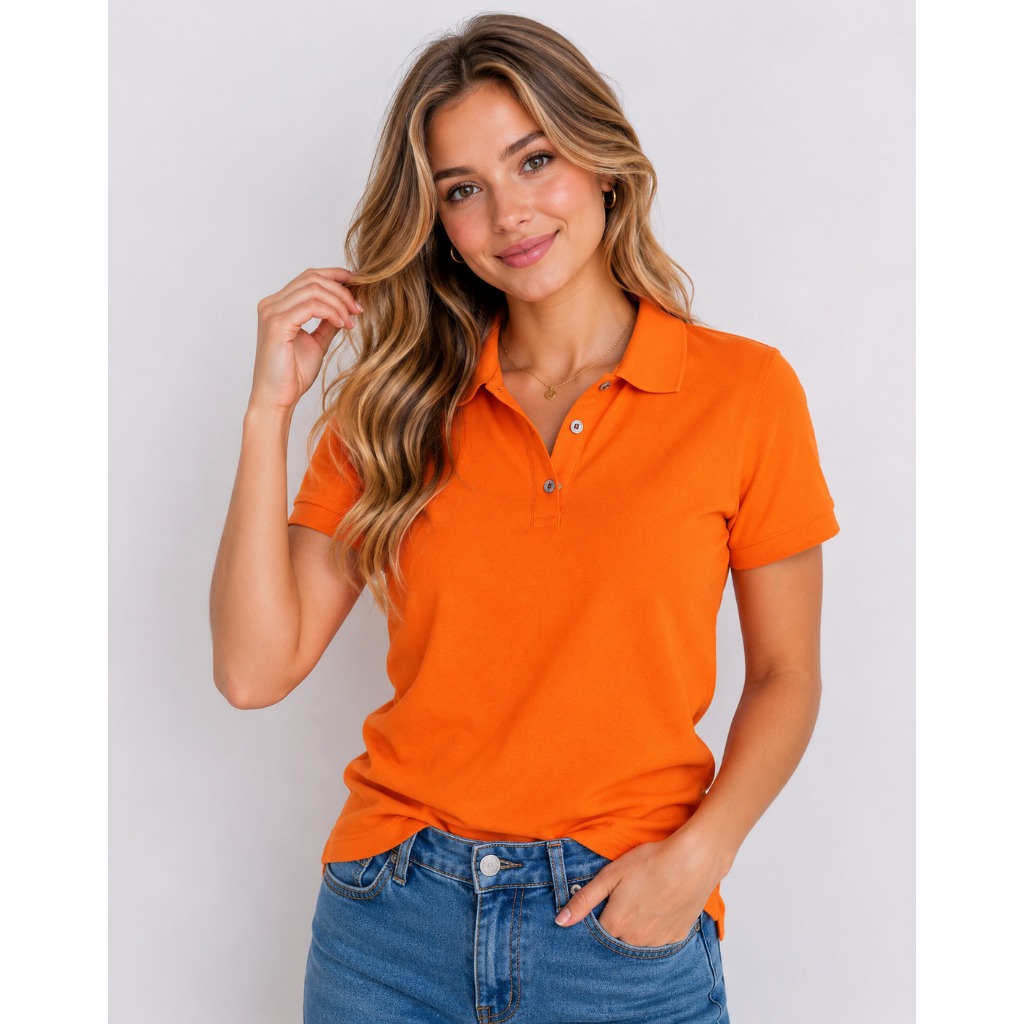 Kaos kerah wanita lengan pendek LIST / Kaos Polo Polos Wanita lengan pendek / Polo Shirt Wanita Kaos