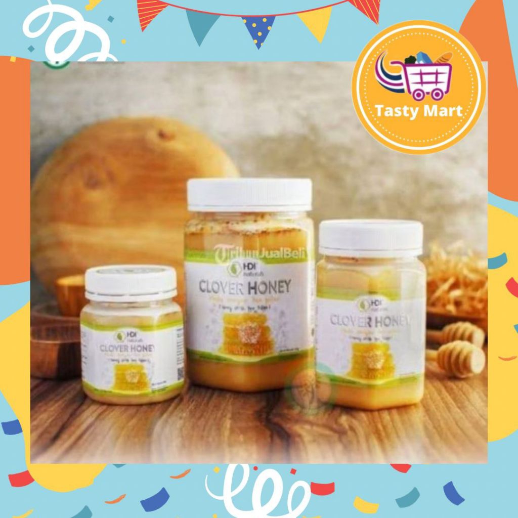 Madu Clover Honey HDI 1kg exp 2029 free sendok kayu