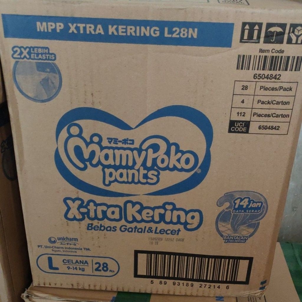 pampers mamypoko pants 1karton uk L28