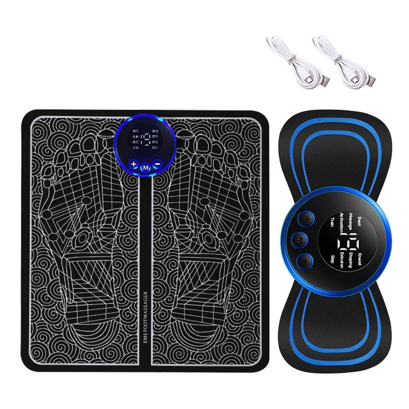 Elektrik Pijat EMS Mini Massager EMS FOOT MASSAGE  Alat Mikro Panas Sensu Therapy Pads Elektrik Pija