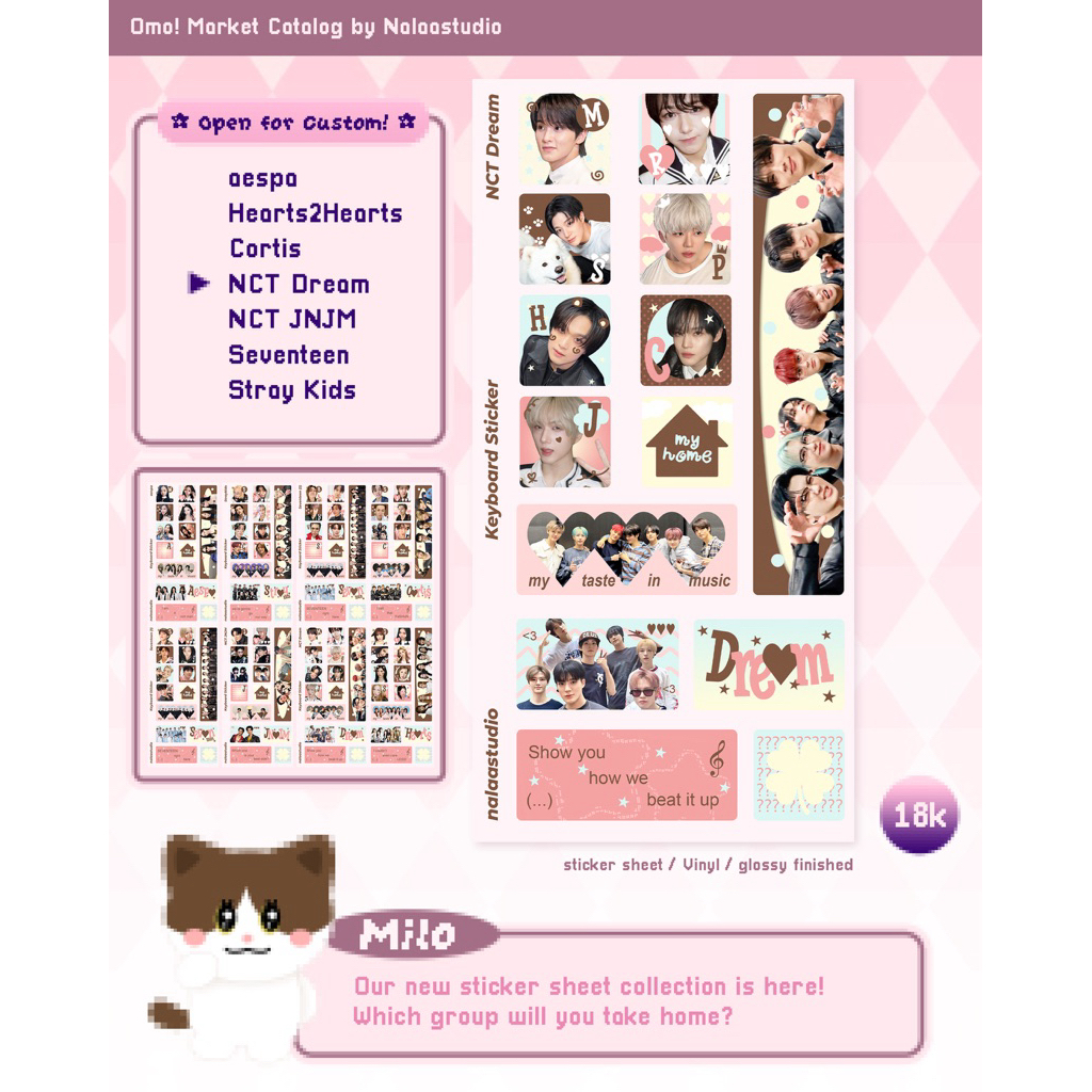 [ READY STOCK ] KEYBOARD STICKER CORTIS STRAYKIDS SEVENTEEN AESPA NCT DREAM HERATS2HEARTS