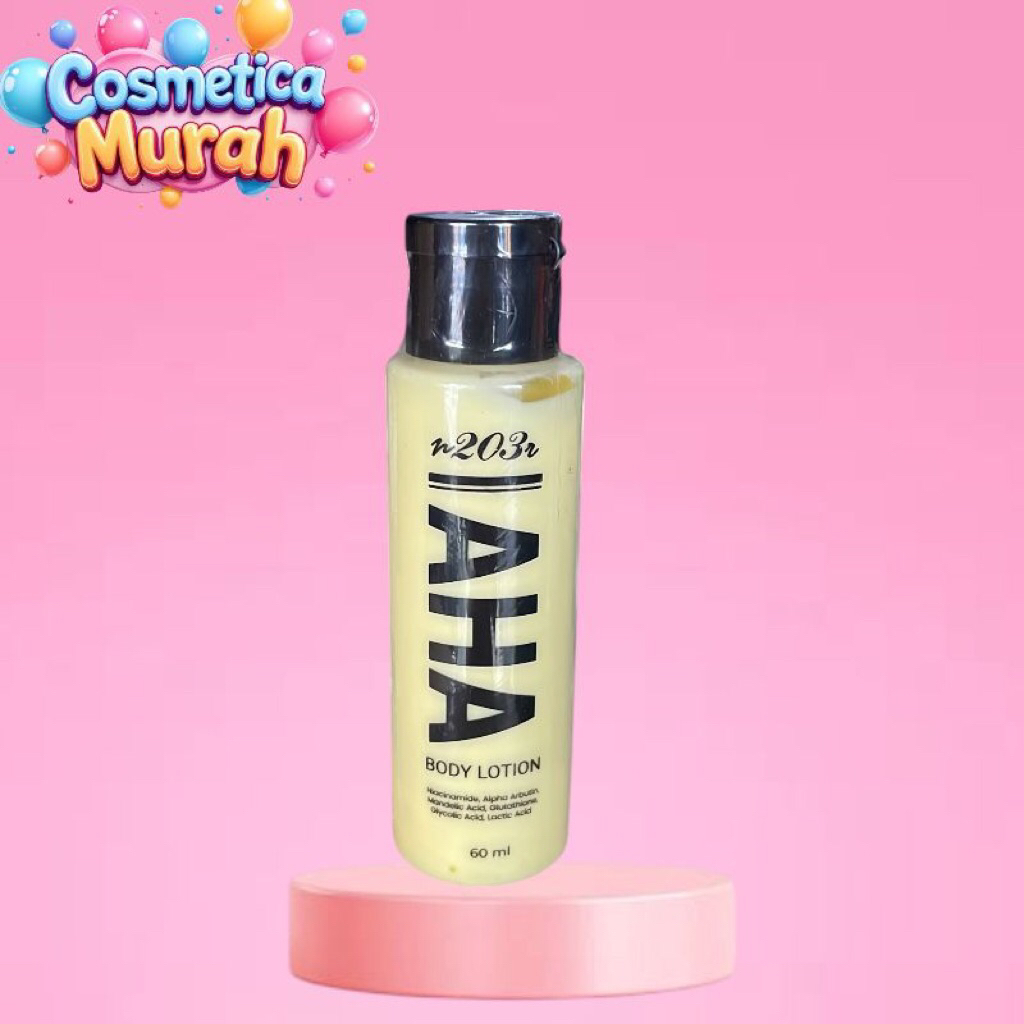 ic} n203r AHA body lotion 60 ml niacinamide alpha arbutin pencerah kulit glowing dan putih