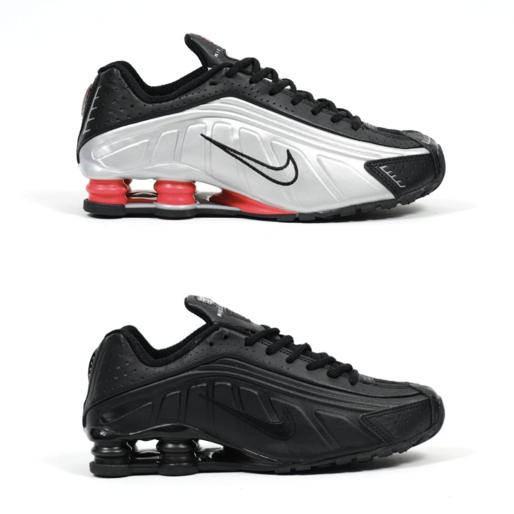 Sepatu Nike Shox R4 Black Silver / Triple Black Men's Bnib Authentic