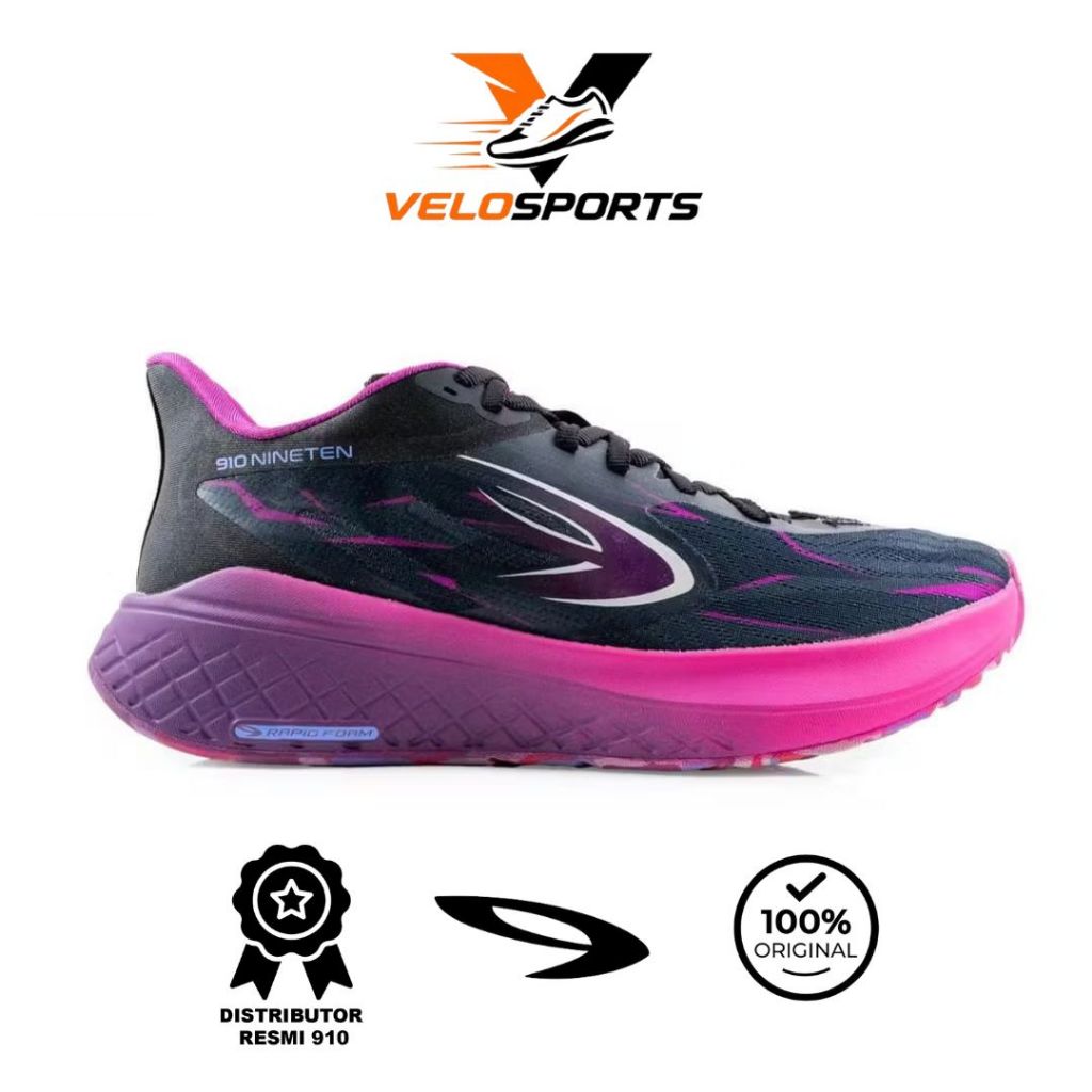 Velo - 910 Nineten KANZAKI 2.0 - HITAM/UNGU/MAGENTA