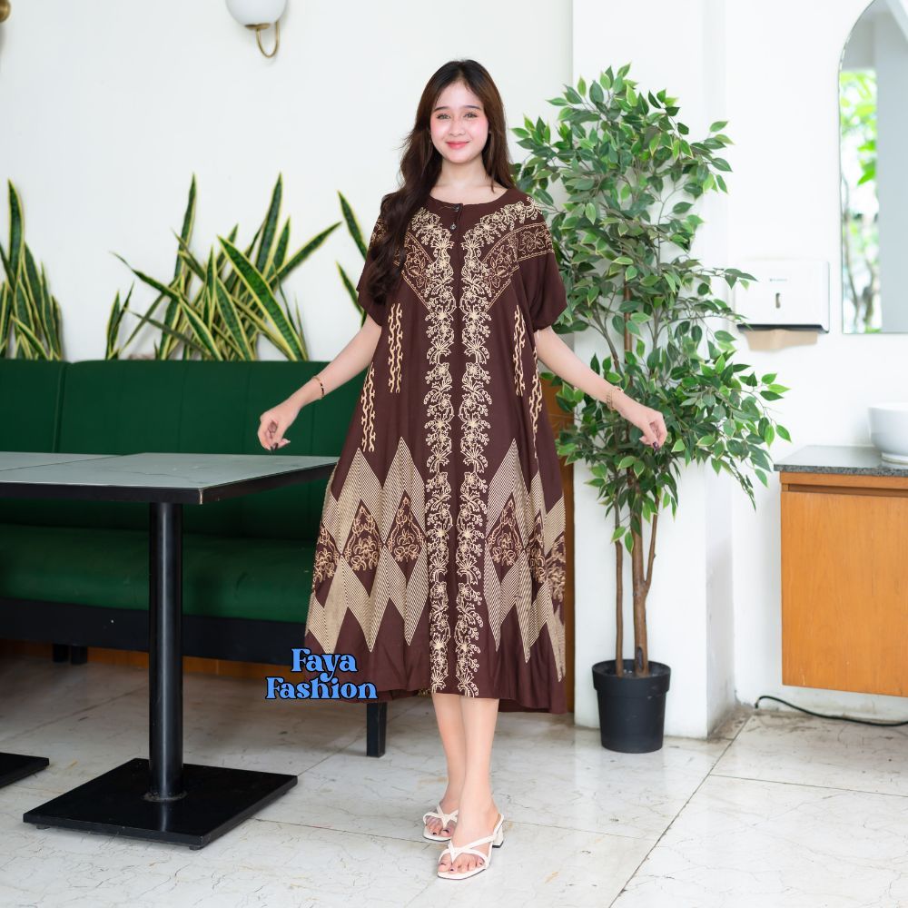 Daster Rayon Premium Daster Lowo Homedress LD 120++ Kancing Aktif Daster Jumbo Motif Nayara