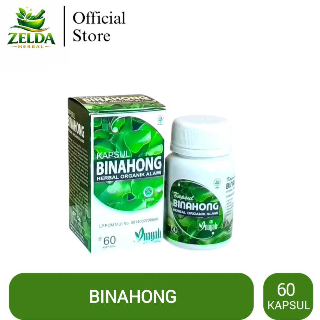 Kapsul Binahong Inayah Herbal | Binahong Inayah 50 Kapsul Original | Kapsul Ekstrak Daun Binahong