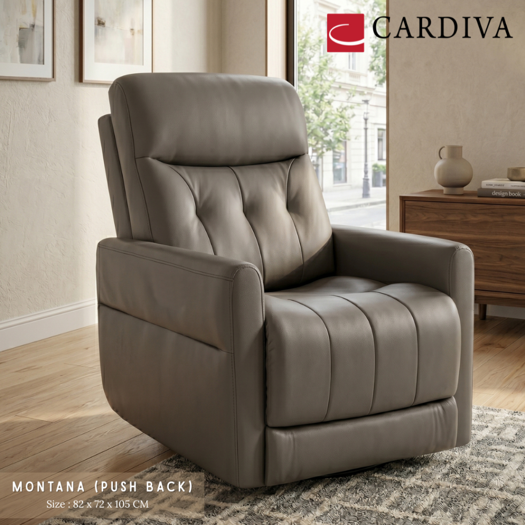 Sofa Recliner 1 Seater Push Back Mewah Empuk Oscar