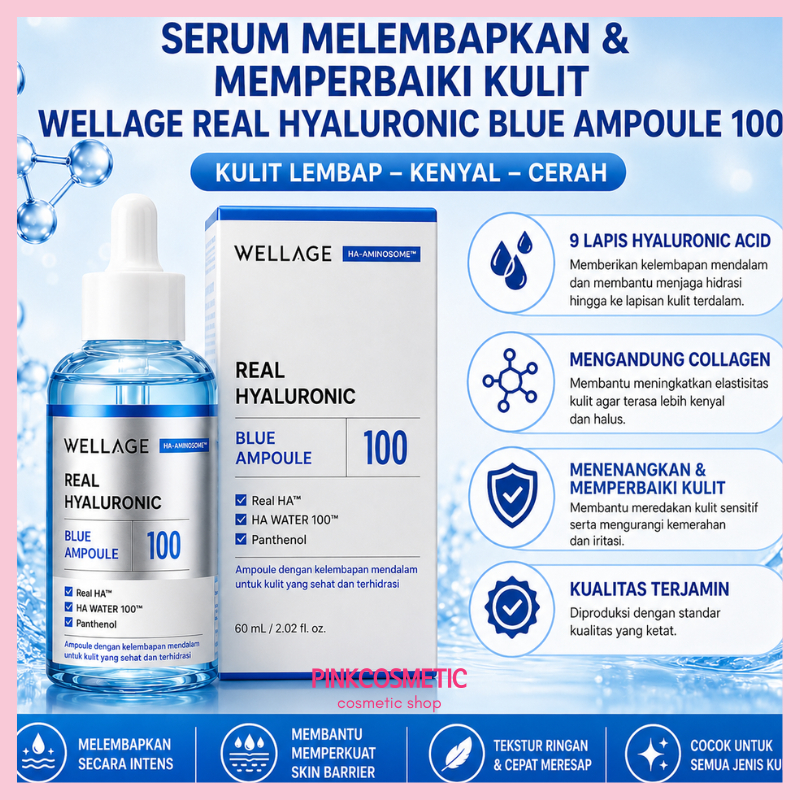 Wellage Real Hyaluronic blue ampoule 60ml | Wellage Hyper Peptide Botuleedle Ampoule 50ml | WELLAGE 