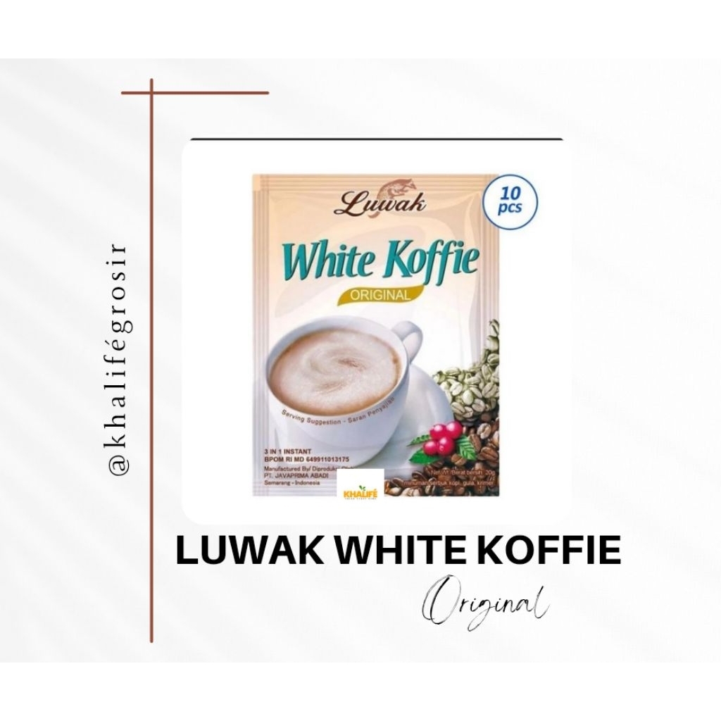 TERLARIS Kopi Luwak White Coffee Original, Less Sugar, Collagen, Caramel, Kopi Murni Premium, 3 rasa