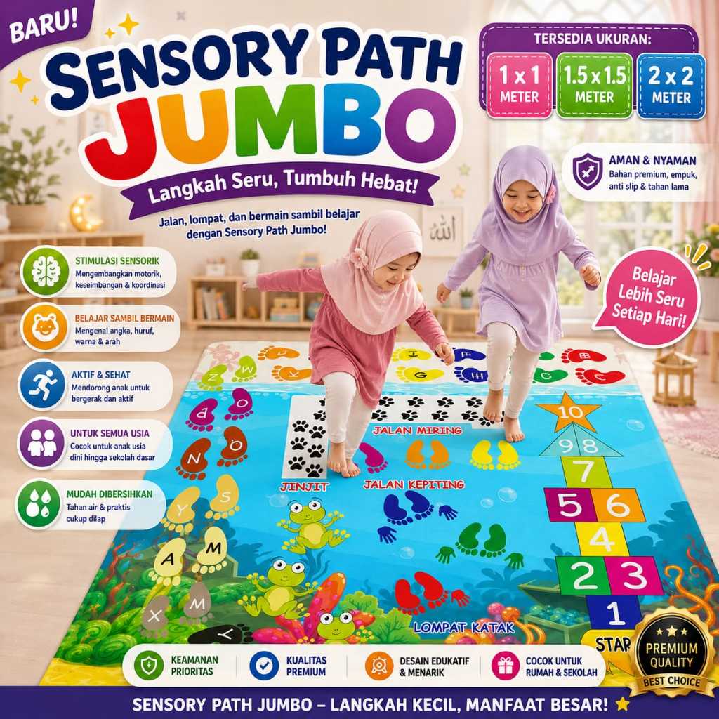 Sensory Path Space Mainan Edukasi Edukatif Anak Engklek Jumbo