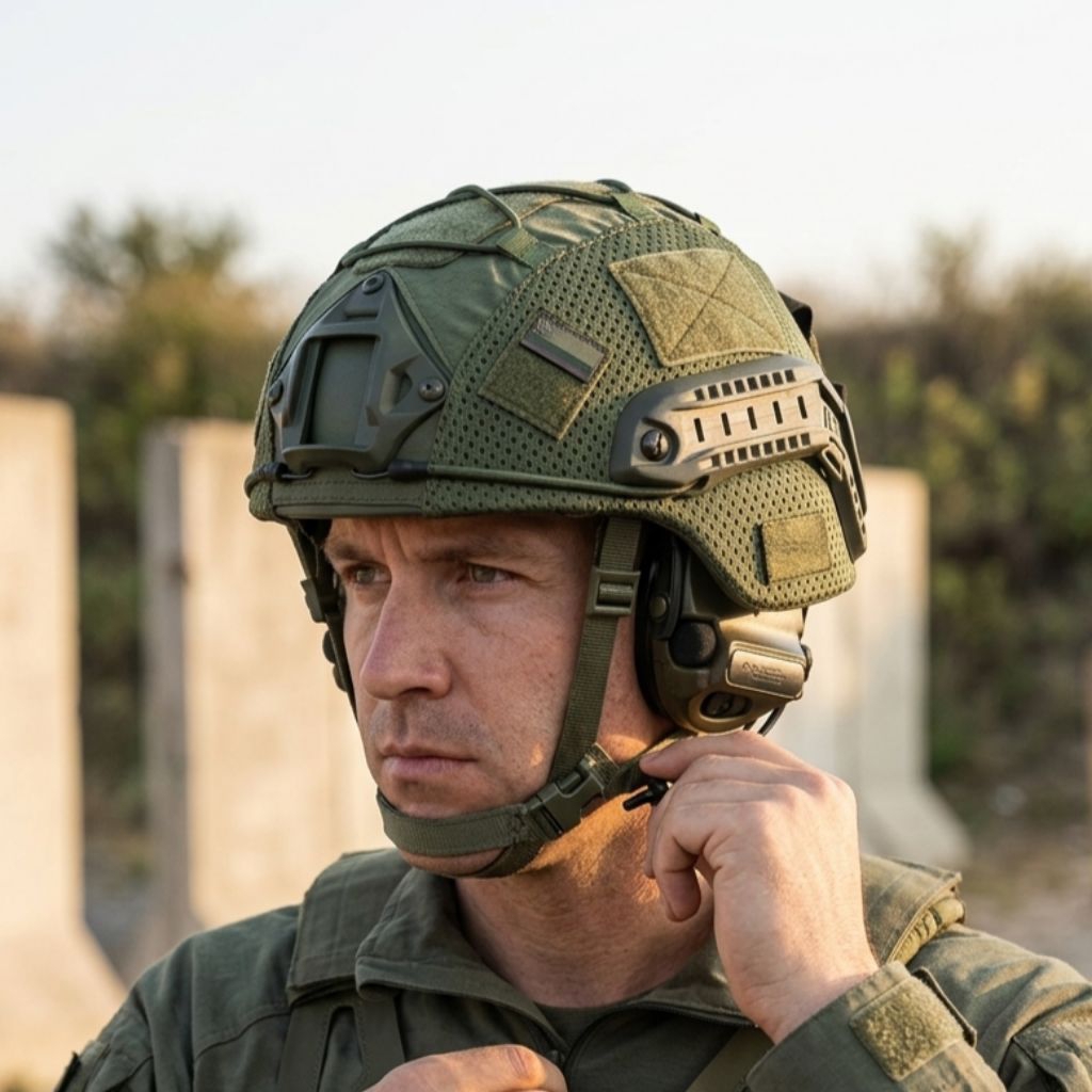 HELM TACTICAL MICH 2000 MILITER PELINDUNG KEPALA DENGAN KAMERA NIGHT VISION