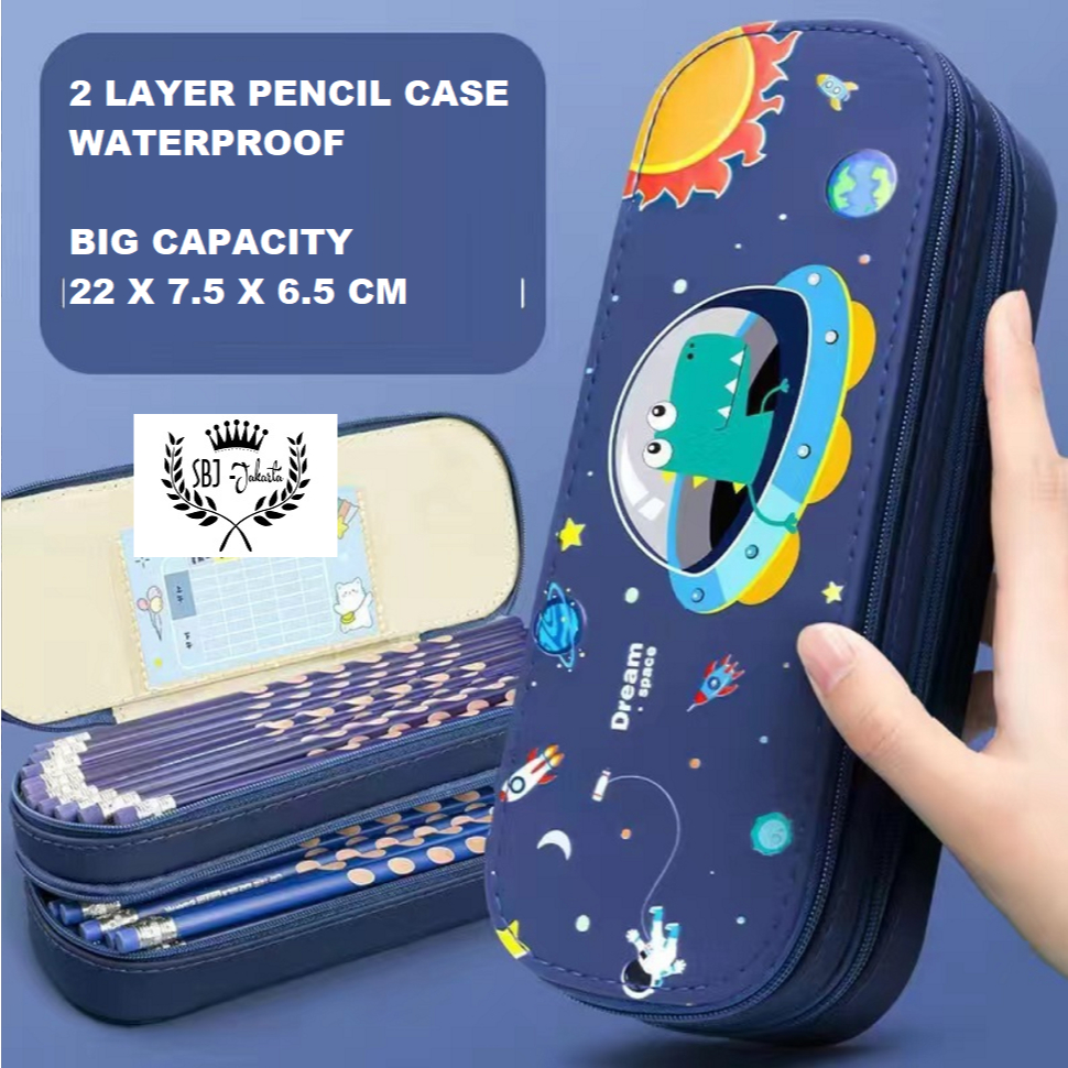 Tempat Pensil Kotak Pensil 3 Layer Korean Style Pensil Case SBJ-PC3L