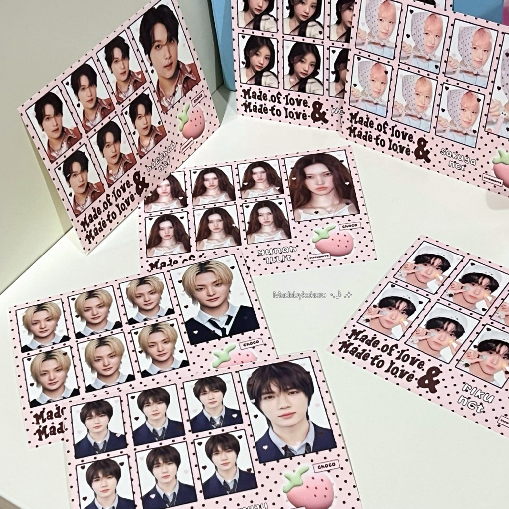 custom choco berry hologram postcard photo id foto kpop nct txt treasure bts cortis lngshot illit h2