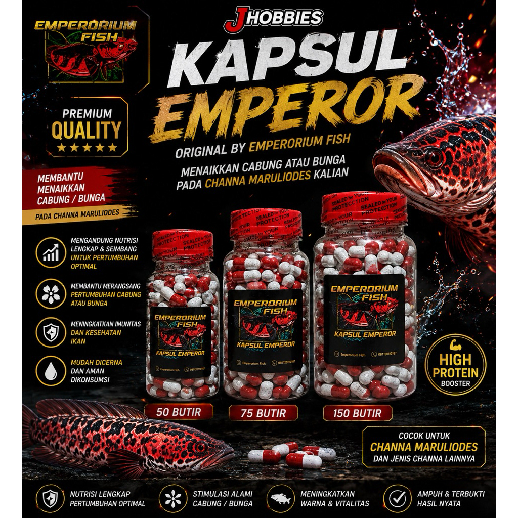Kapsul Emperor Bunga Booster by Emperorium Fish