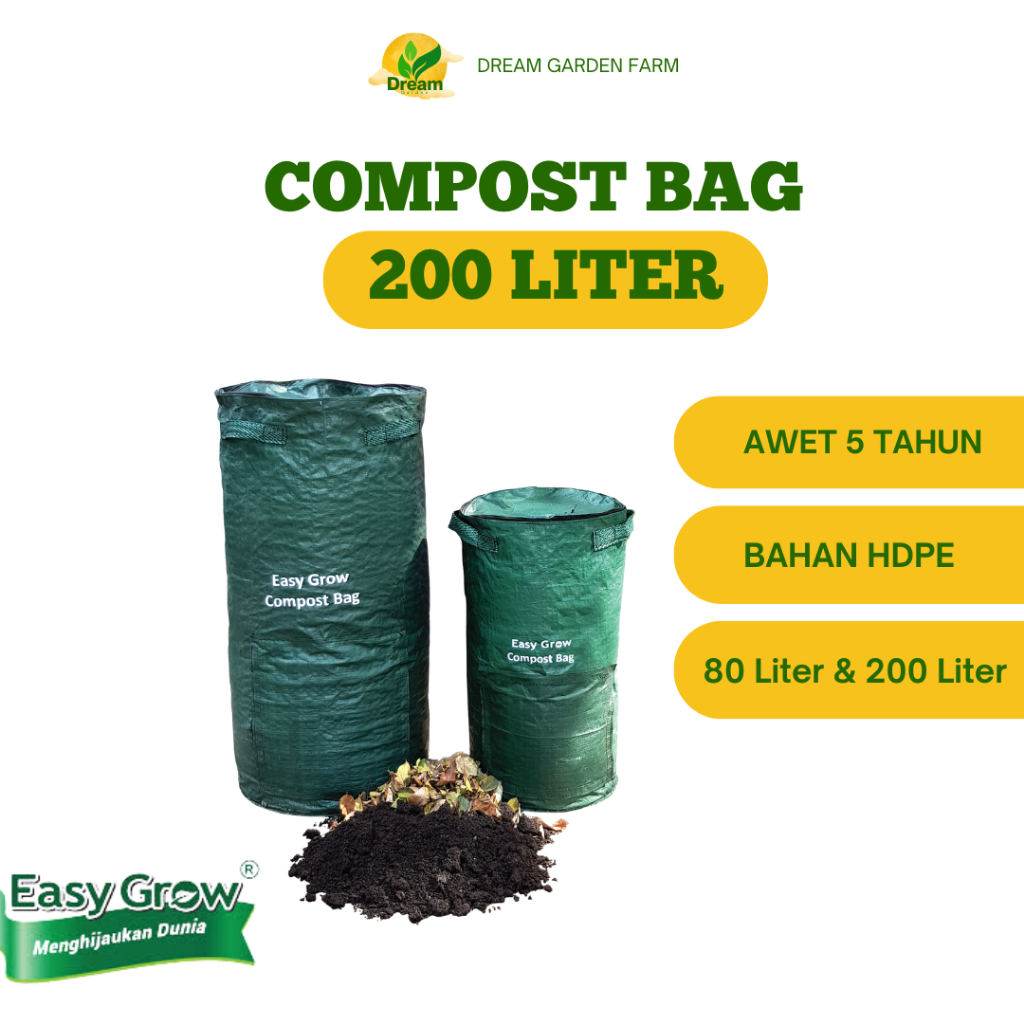 Compost Bag  L (200 Liter) - Compost Bag EasyGrow - Kantong Sampah Kompos