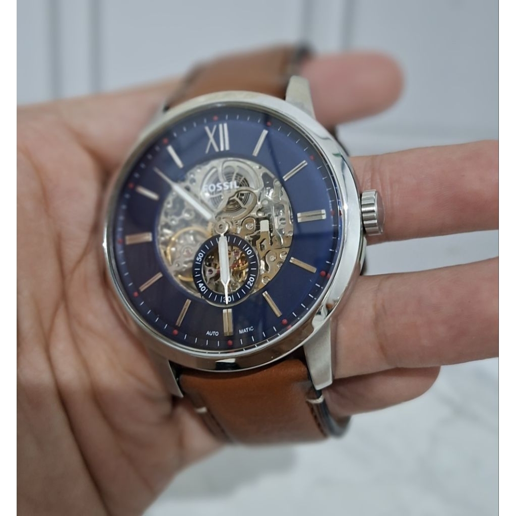 Jam Tangan Second Fossil ME3154 Skeleton Automatic