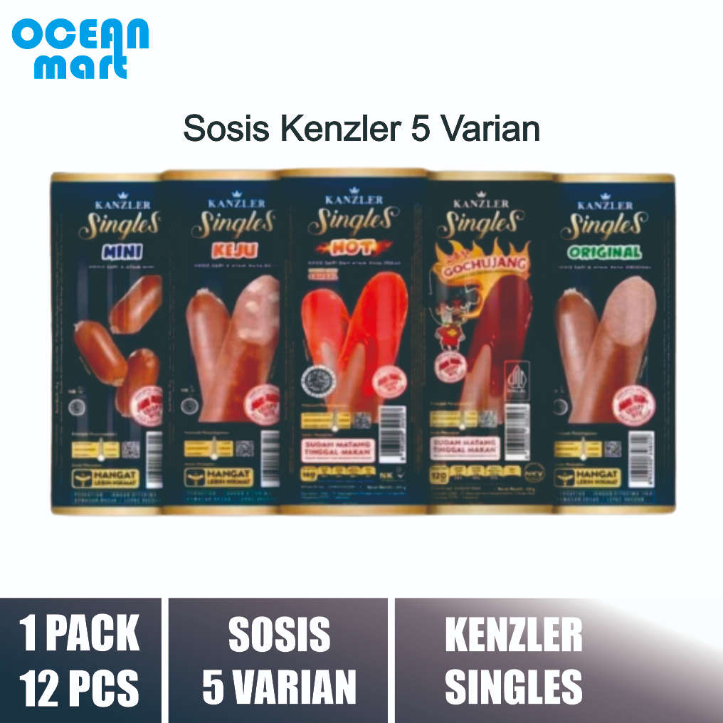 Sosis Kenzler Singles 5 varian isi 12pcs per pack kualitas premium