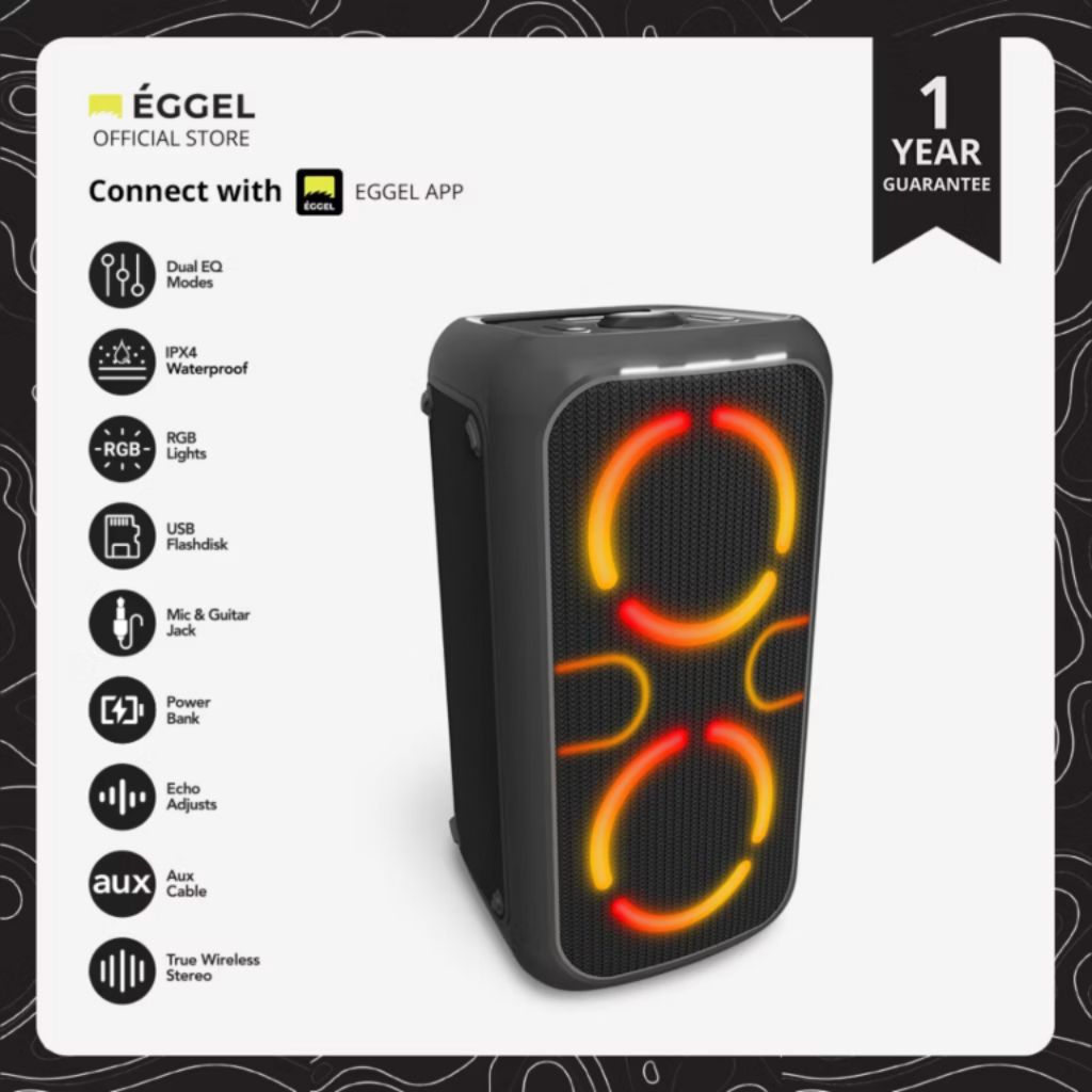 Eggel Fortis 4 Eggel Fortis 2 Portable Bluetooth Party Speaker with RGB Lights