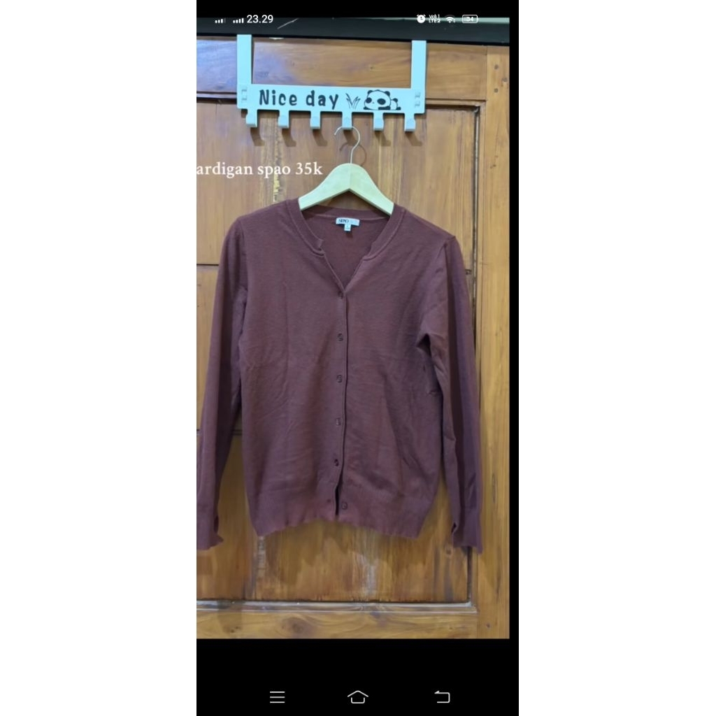 cardigan spao coklat