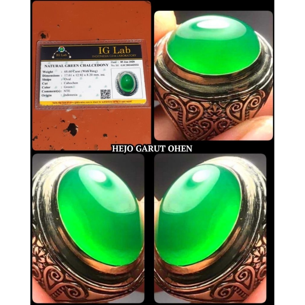 cincin batu ijo garut ohen kristal asli bergiwang ya bos