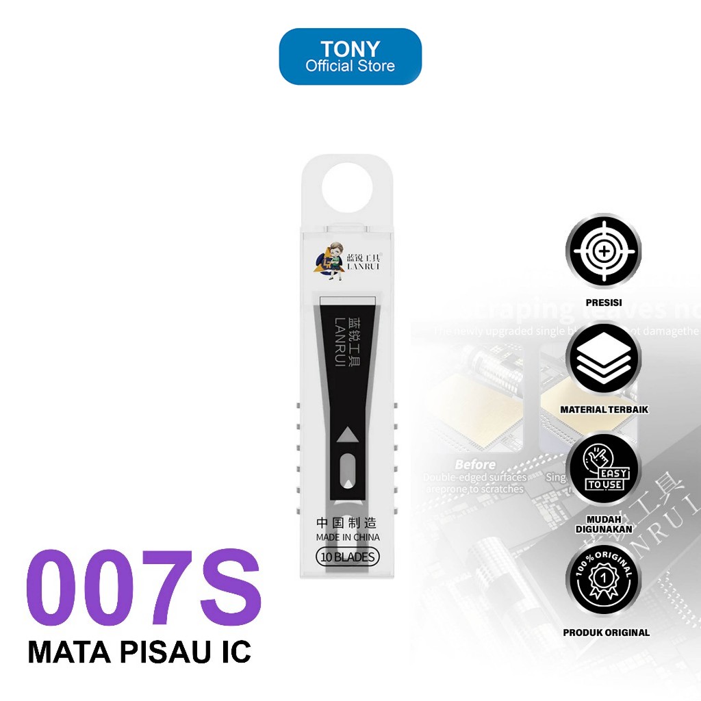LANRUI MATA PISAU IC 007S ORIGINAL - PISAU IC PRESISI UNTUK SERVICE HP DAN ELEKTRONIK
