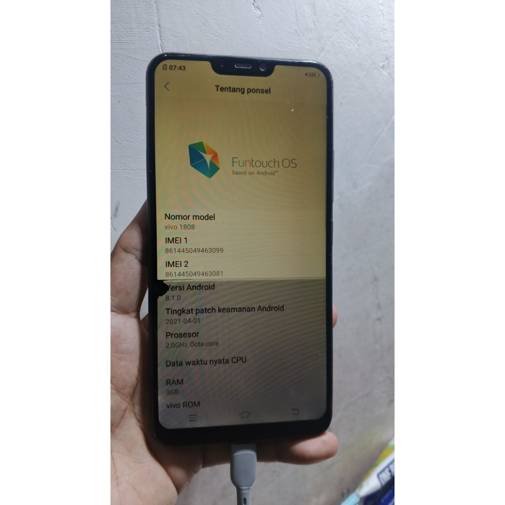 Vivo y81 ram 3/16 minus lcd