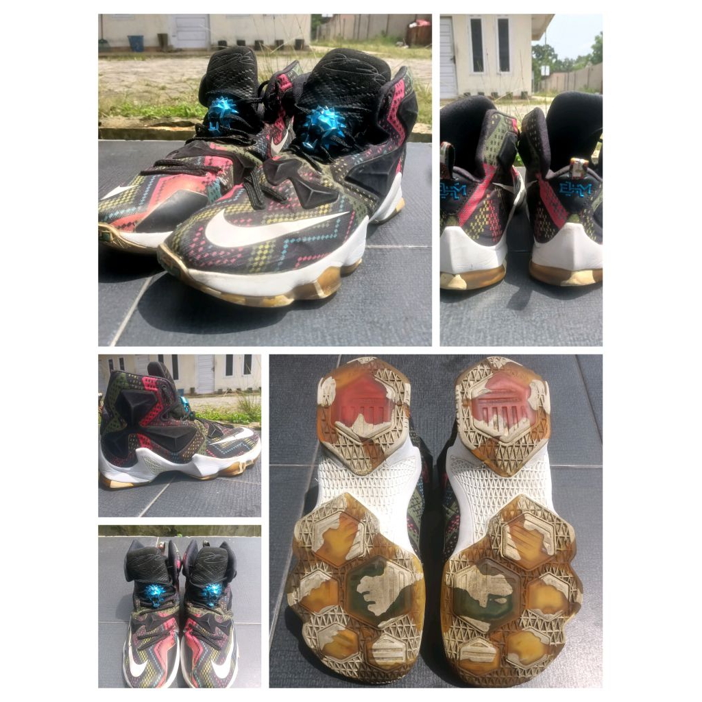 Sepatu Basket Nike LeBron 13 BHM Black History Month 2016 Original Size 43.5 Insole 27.5 cm Second