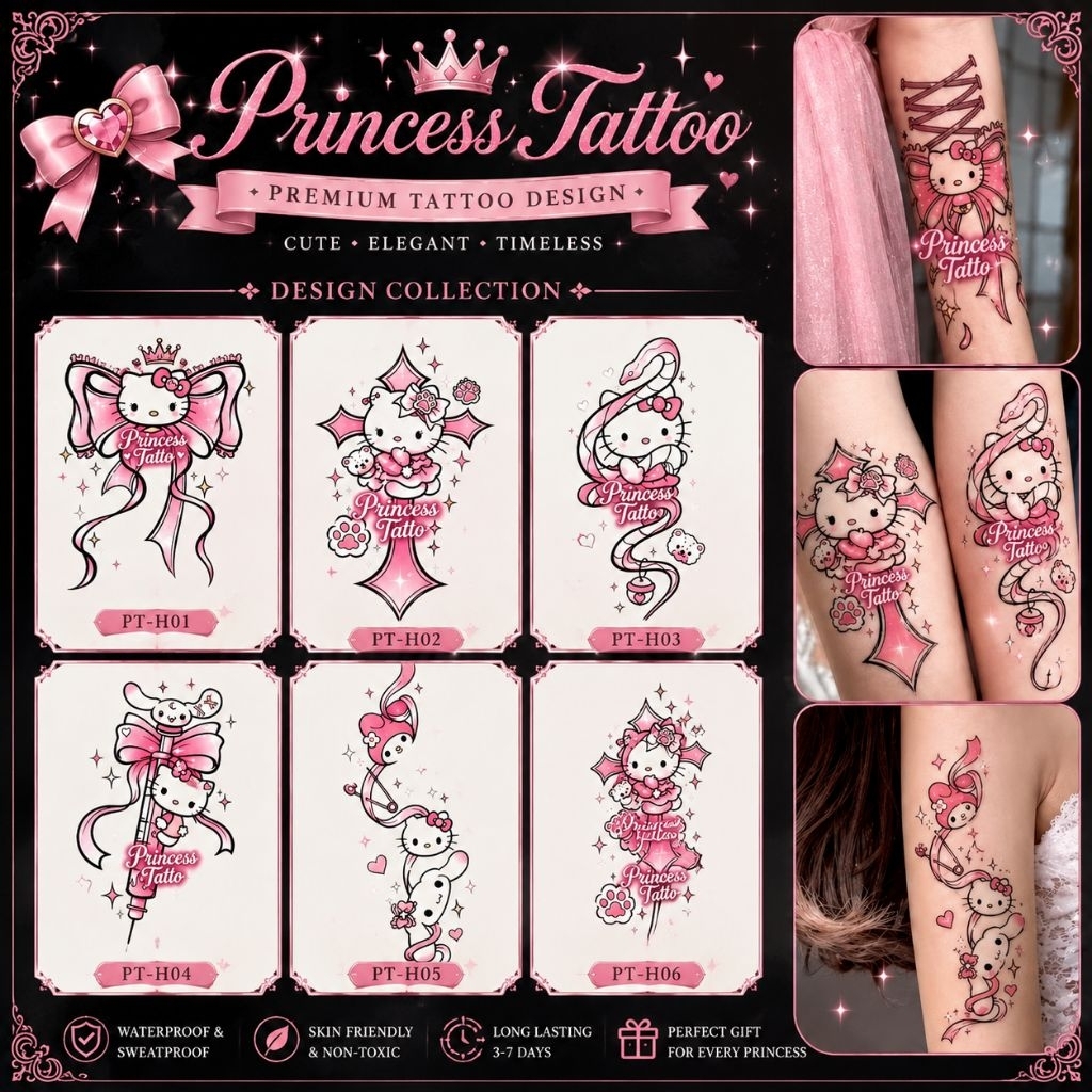 TATTO | sticker tatto temporer || tatto berwarna || tatto  hello kitty