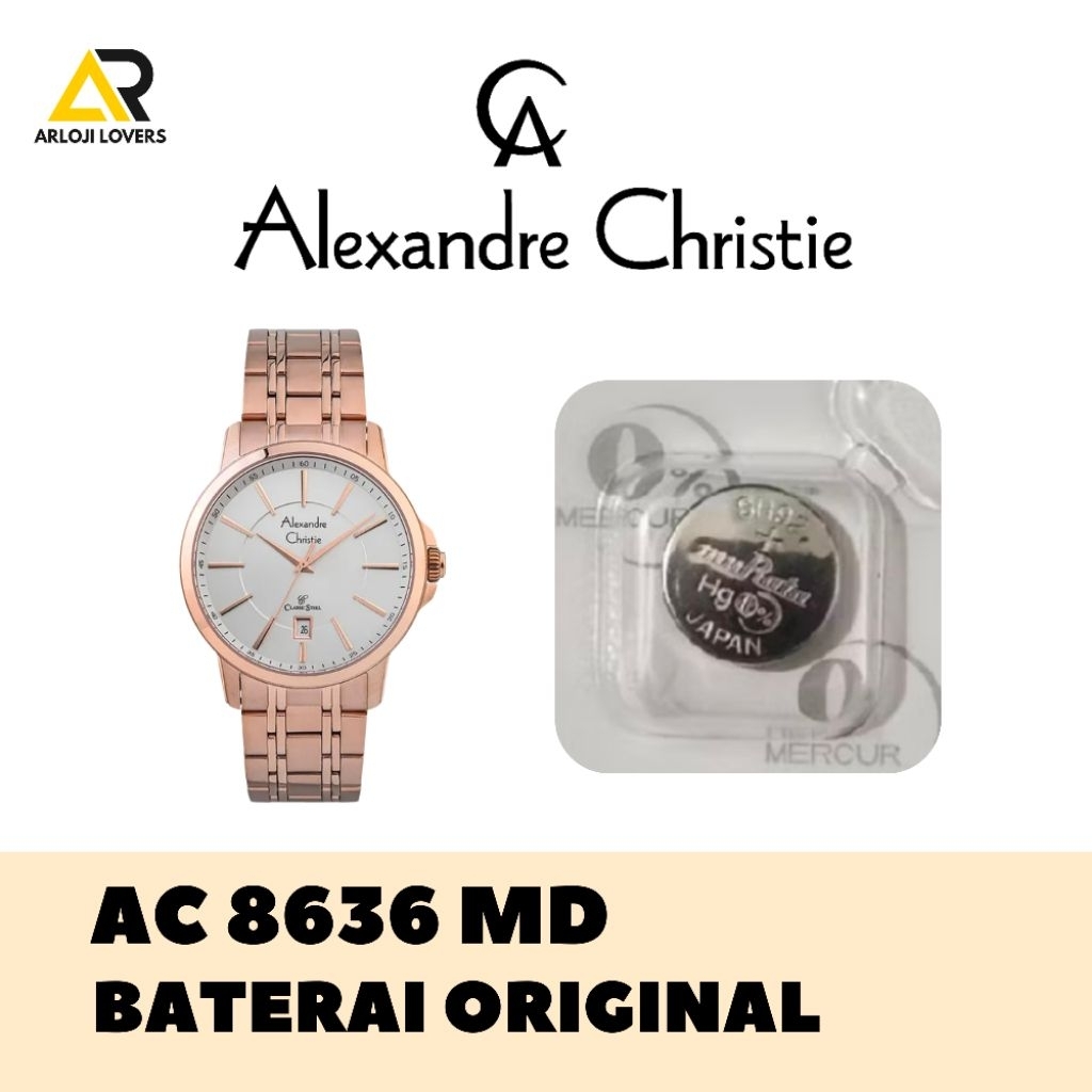 Baterai Jam Alexandre Christie Type AC8636MD Original