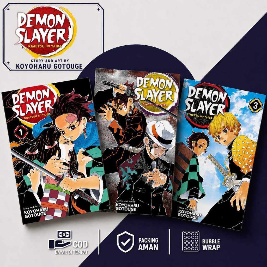 BUKU KOMIK MANGA DEMON SLAYER : KIMETSU NO YAIBA VOL 1 - 23 BAHASA INGGRIS