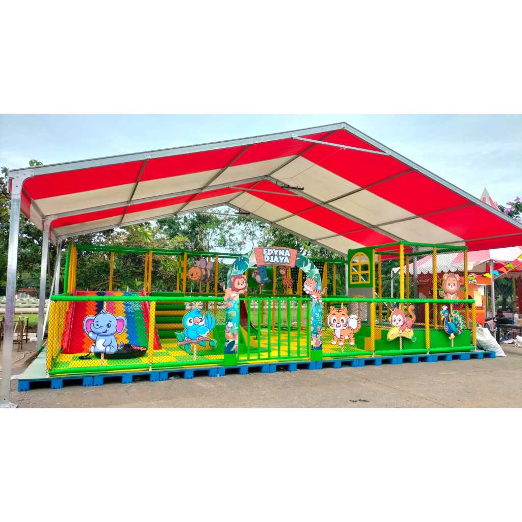 jual playground indoor full set mandi bola rainbow slide || pabrik playground indoor outdoor