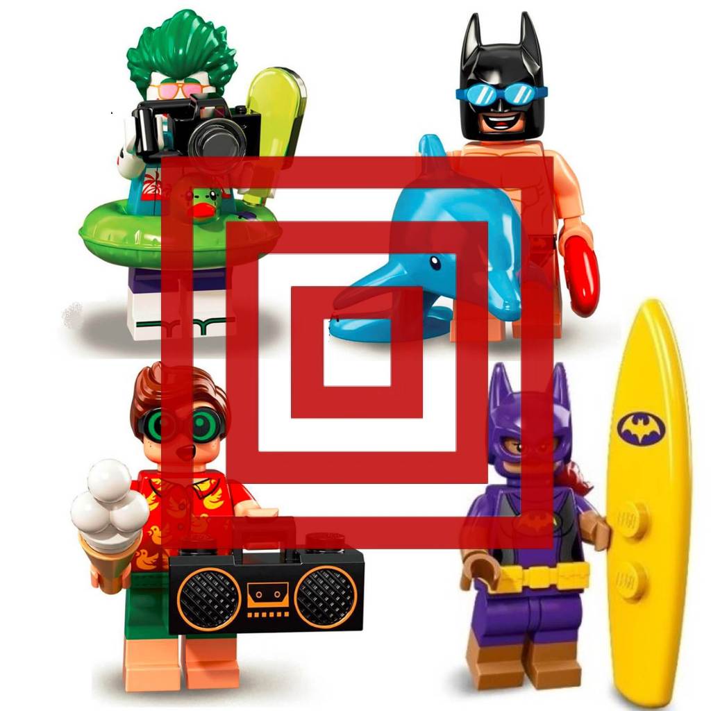 DC Batman Dolphin Joker Duck Camera Robin Bombox Ice Cream Batgirl Surf Beach Vacation Action Figure
