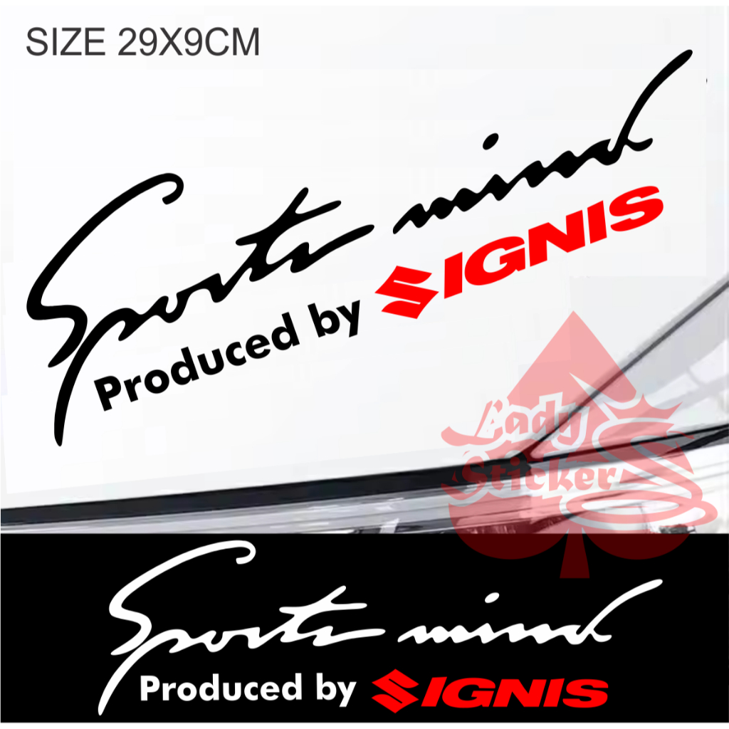 Sticker sportmind mobil suzuki ignis cutting stiker kap alis mobil sportmind suzuki ignis universal