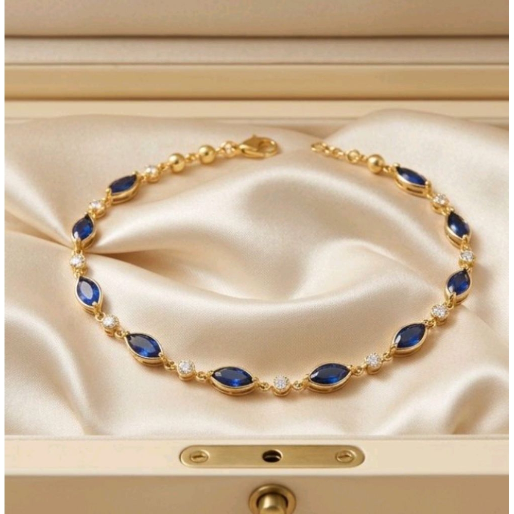 gelang permata biru