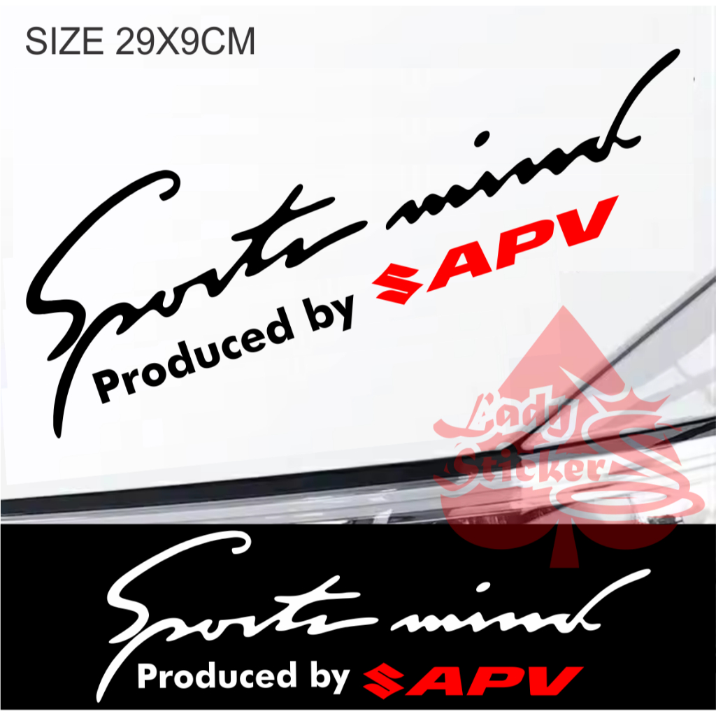 Sticker sportmind mobil suzuki apv cutting stiker kap alis mobil sportmind suzuki apv universal