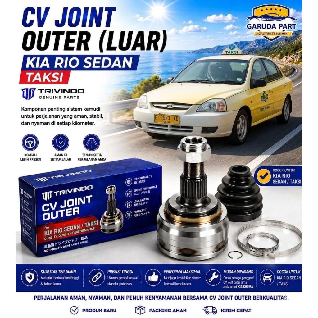 CV JOINT OUTER (LUAR) KIA RIO TAKSI