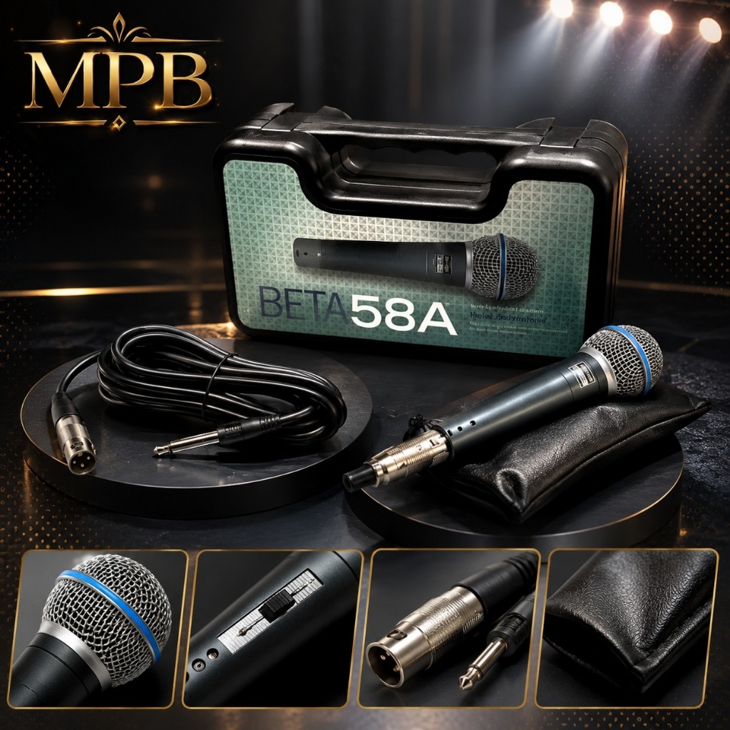 MPB Mic Kabel Shure Beta 58A Koper dengan Suara Bass yang Menawan