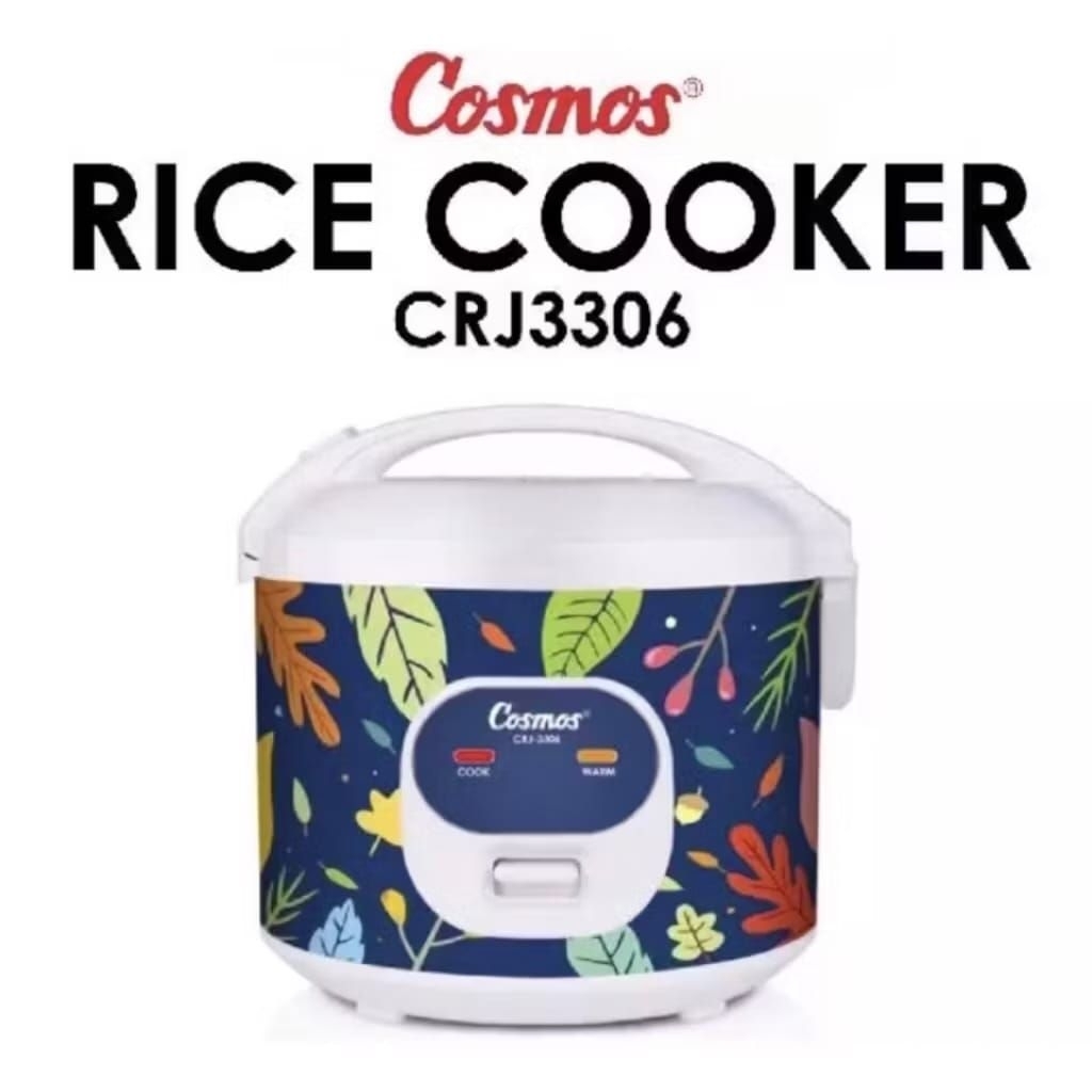 COSMOS CRJ-3306 RICE COOKER / MAGIC COM 1,8LITER 2IN1 ANTI LENGKET - GARANSI RESMI -100% ORI