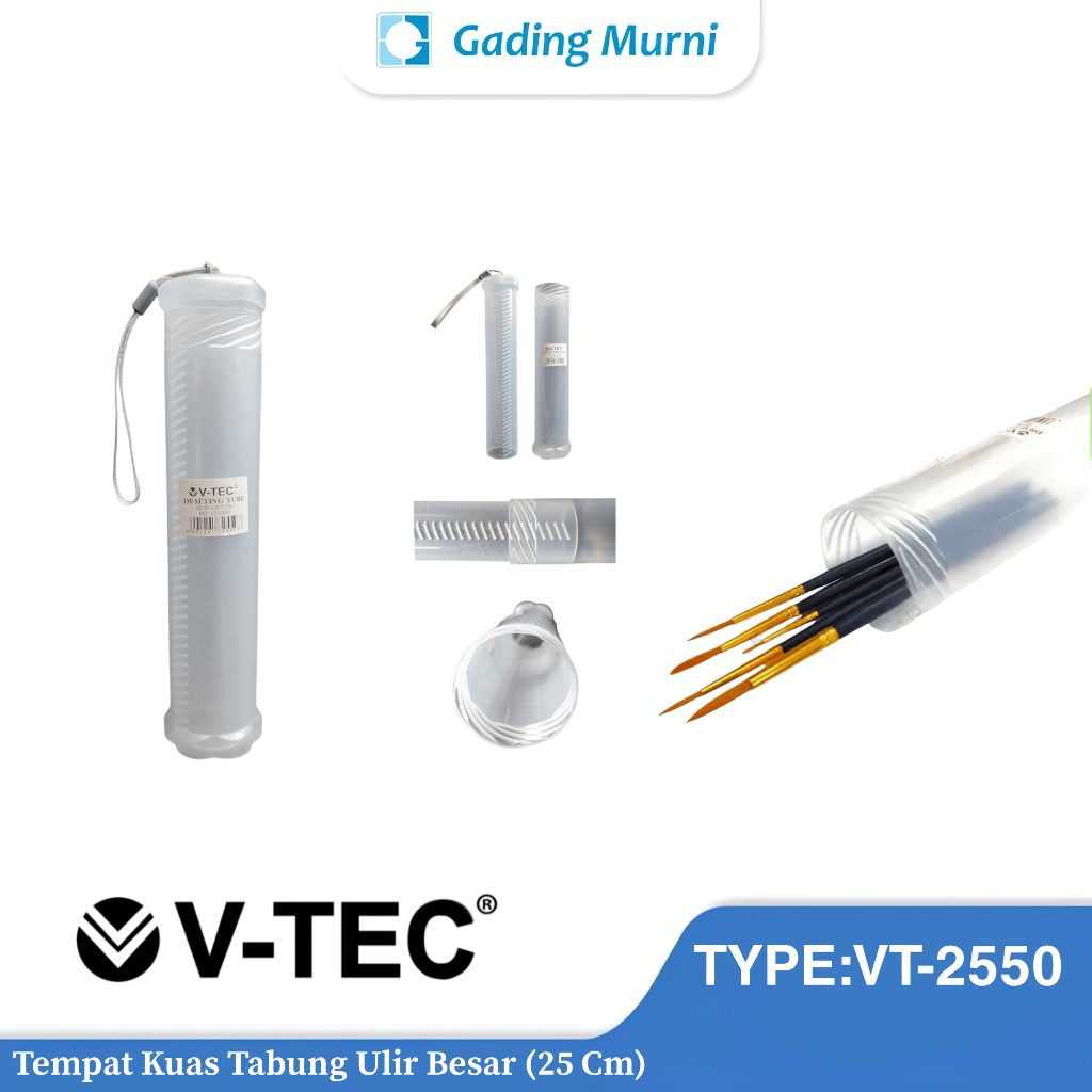 V-TEC Tempat Kuas Tabung Ulir Besar (25 Cm) TYPE: VT-2550