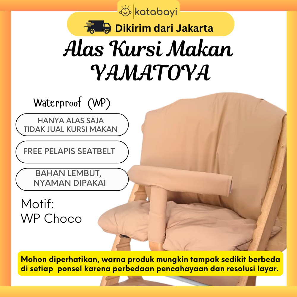 Alas Kursi Makan Bayi Yamatoya CHOCO Suku Suku Waterproof