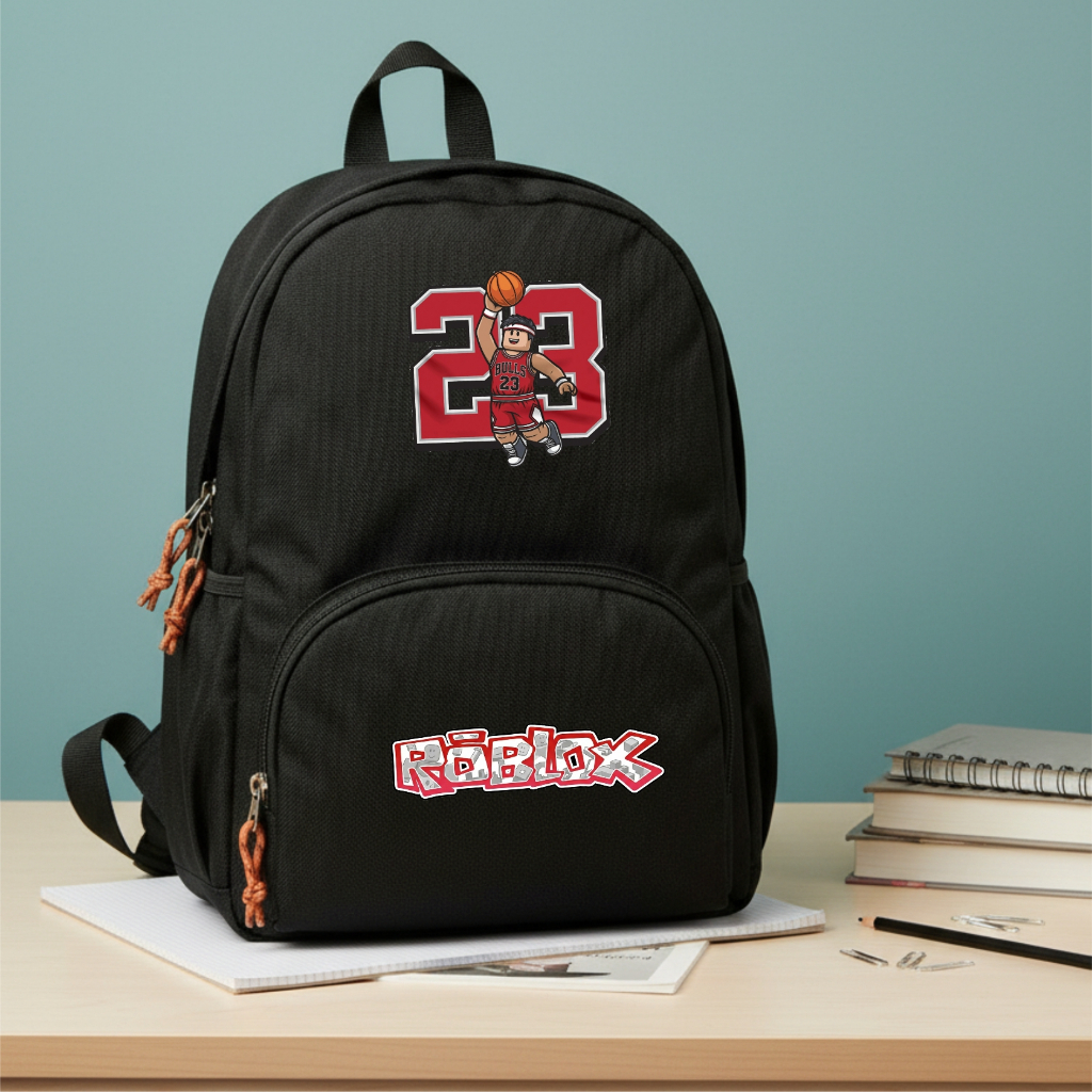 Catenzo - XD1 F178 Tas Ransel Backpack Sekolah Anak SD Laki-Laki Casual Desain Roblox Jordan 23 Baha